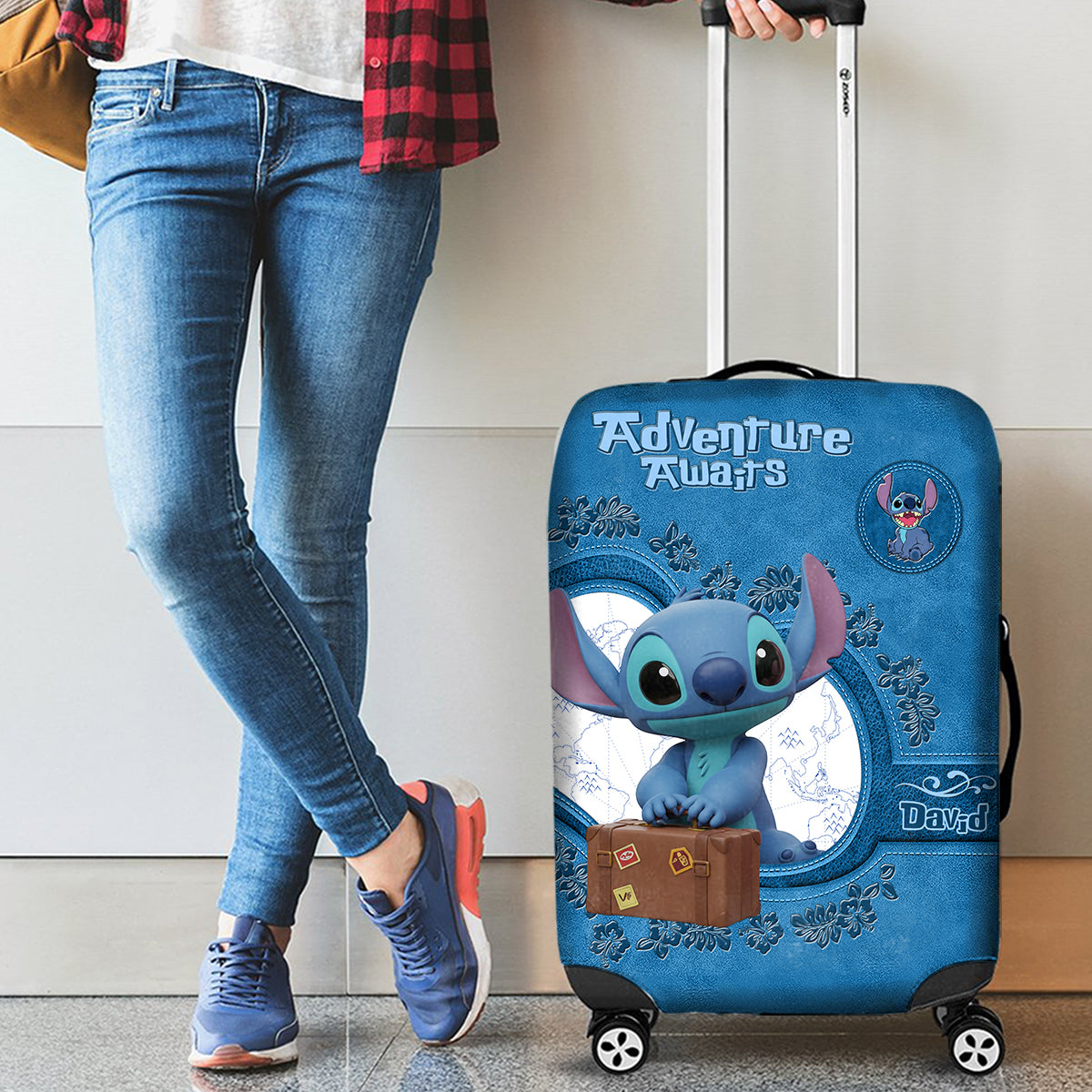 Ohana Adventure Awaits - Personalized Ohana Luggage Cover