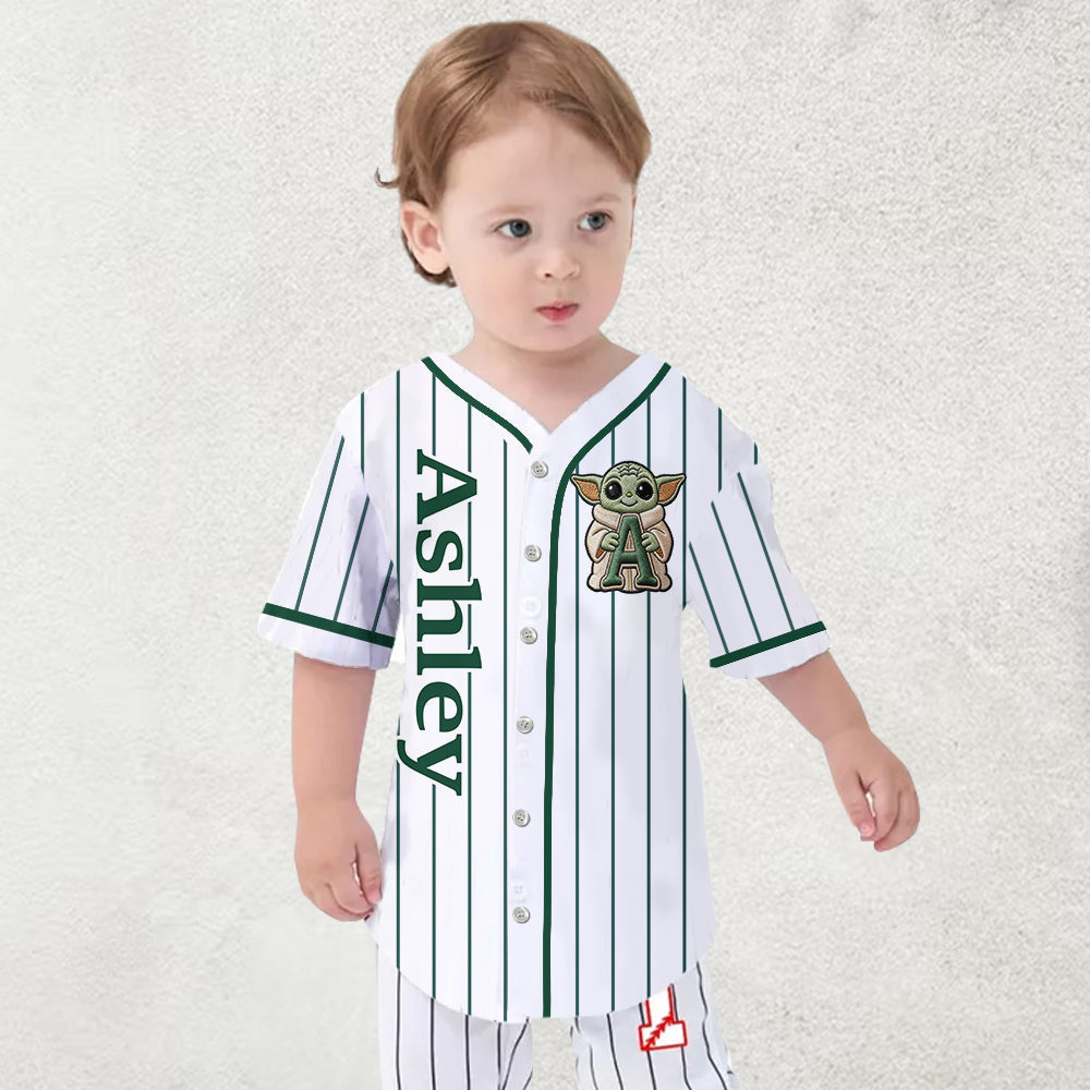 Galaxy Character Alphabet - Personalized The Force Baseball Jersey