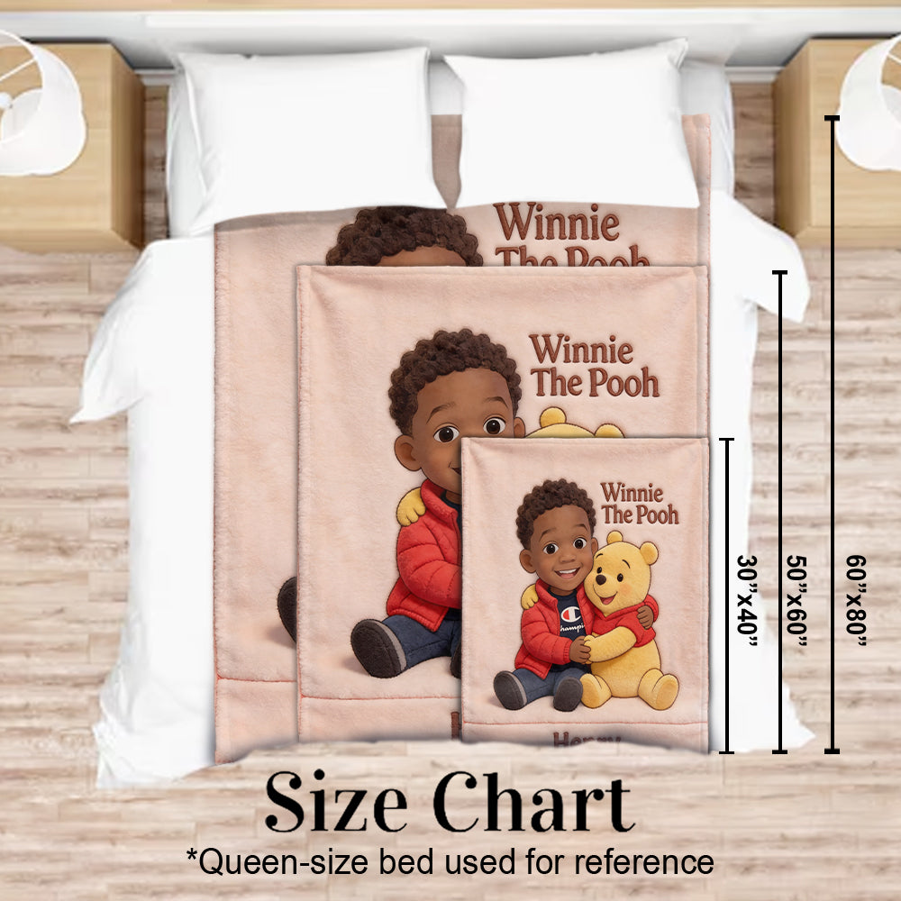 Best Friends - Personalized Yellow Bear Blanket