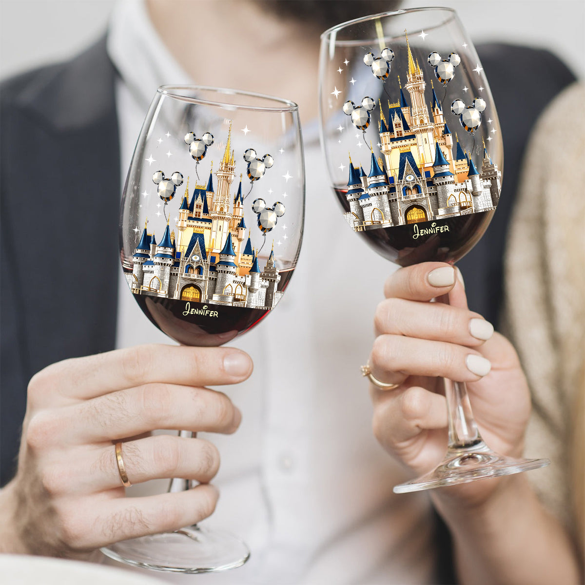 The Magical Castle - Personalized Mouse Wine Glass With Long Stem