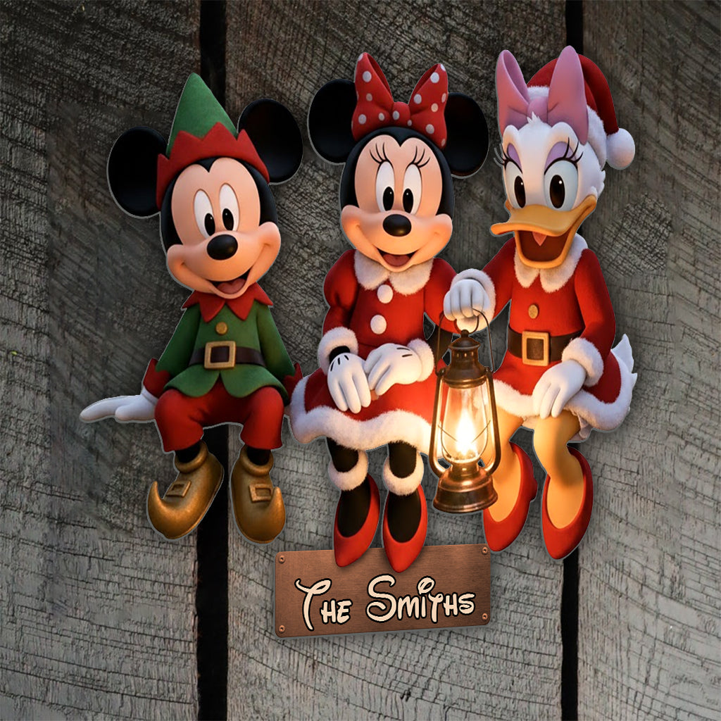 Magical Christmas - Personalized Mouse Cut Metal Sign