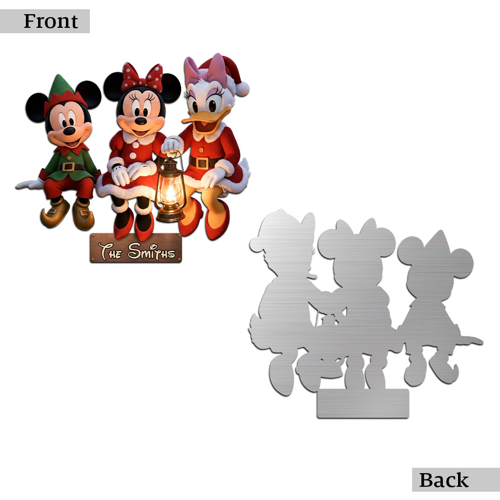 Magical Christmas - Personalized Mouse Cut Metal Sign