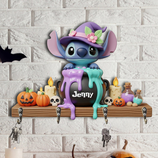 Magic Brew Cuteness - Personalized Ohana Custom Shaped Key Rack