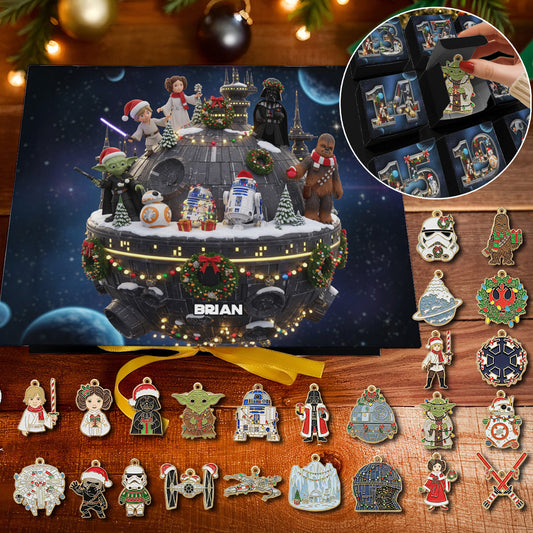 Merry Christmas - Personalized The Force Folded Advent Calendar With Ornaments