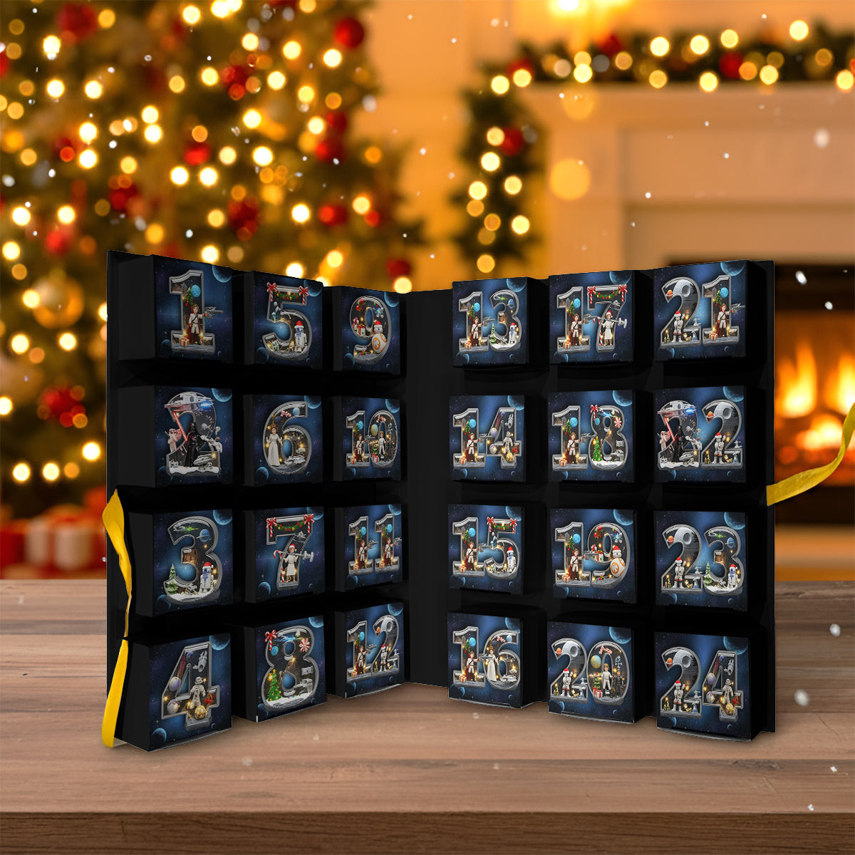 Merry Christmas - Personalized The Force Folded Advent Calendar With Ornaments