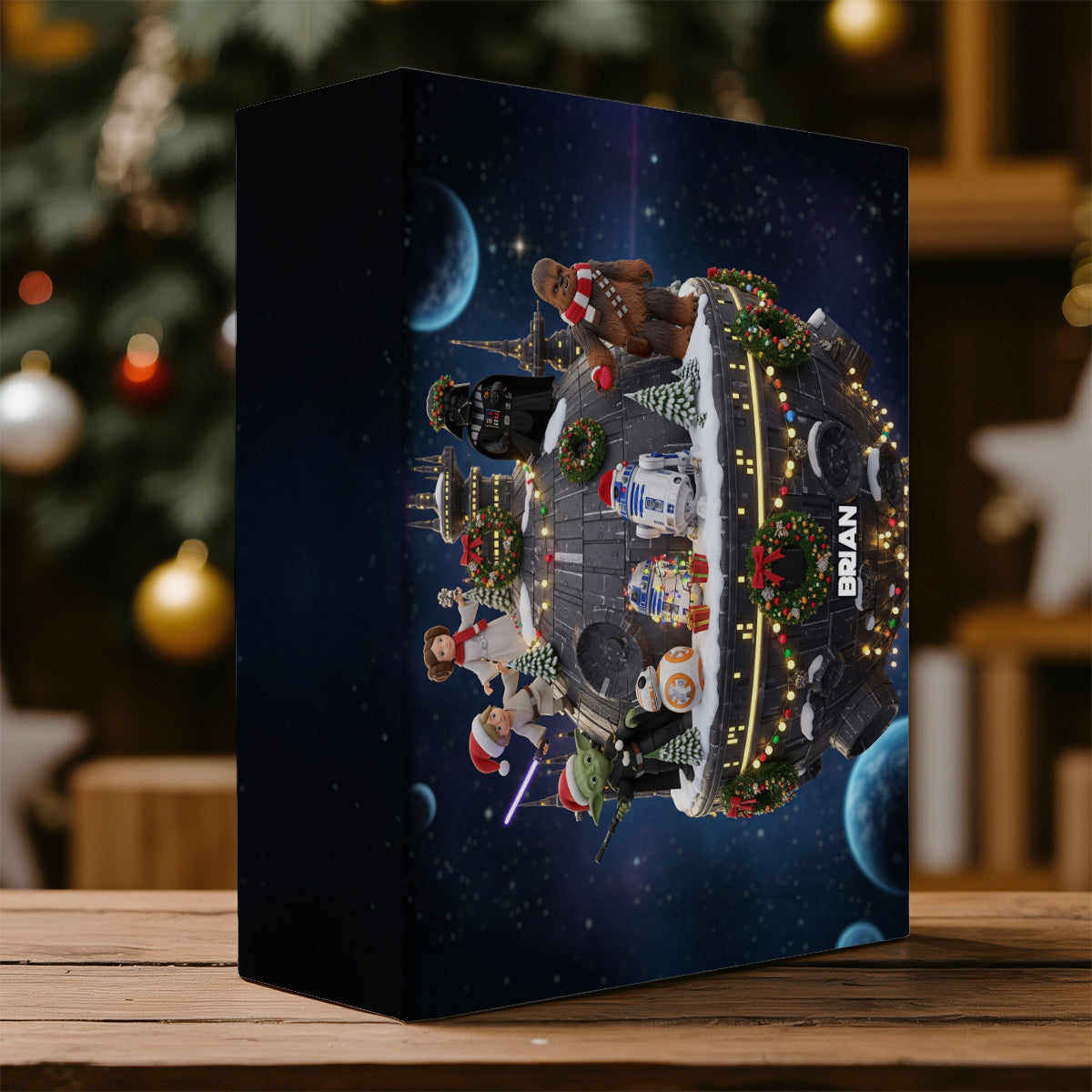Merry Christmas - Personalized The Force Folded Advent Calendar With Ornaments