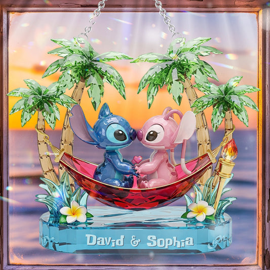 Ohana Couple - Personalized Ohana Window Hanging Suncatcher Ornament