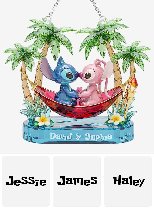 Ohana Couple - Personalized Ohana Window Hanging Suncatcher Ornament