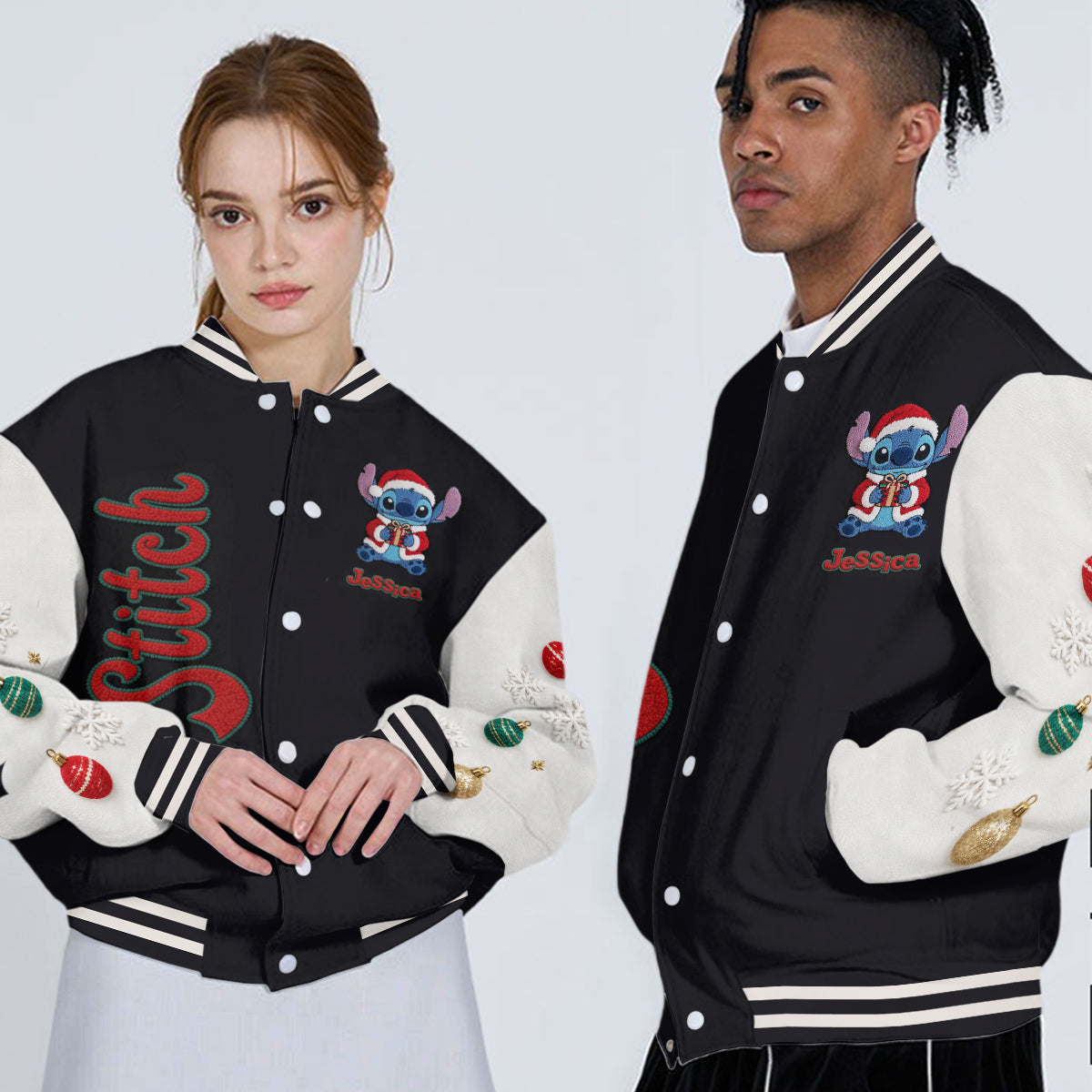 Merry Stitchmas - Personalized Ohana Varsity Jacket