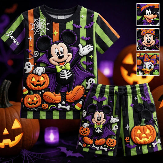 Magical Halloween - Personalized Mouse Kid T-shirt & Shorts