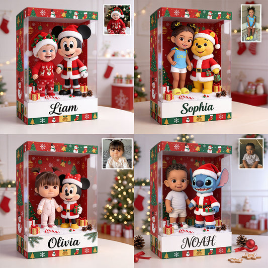 Christmas Cartoon Character Gift Box - Personalized Mouse Acrylic Display Box