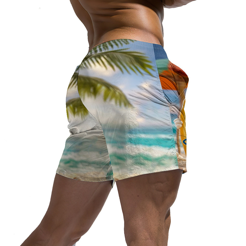 Funny Tropical Hawaiian Aloha Couple Beach - Personalized Mouse Men Shorts and Women Shorts
