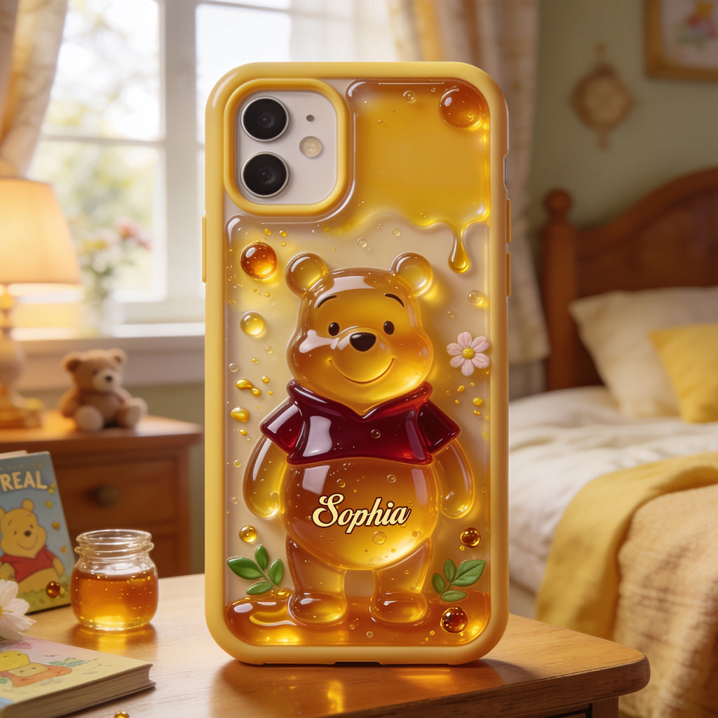 Cute Jelly Bear - Personalized Yellow Bear Full Print Phone Case