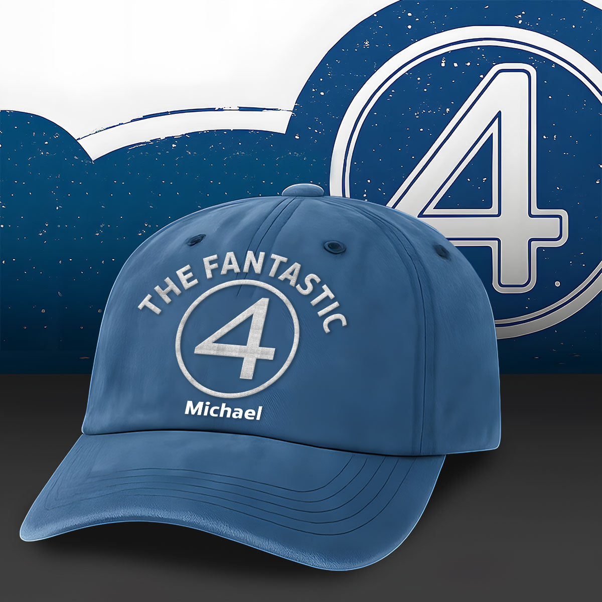 The Fantastic - Personalized Marvelous Universe Washed Denim Cap