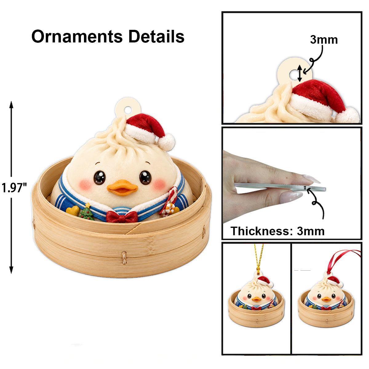 Magical Dumpling Christmas Gift Set - Personalized Mouse Folded Advent Calendar With Ornaments