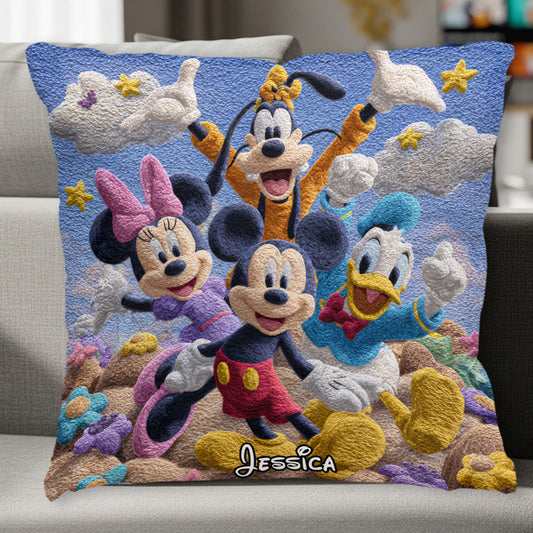 Magical Friends - Personalized Mouse Throw Pillow