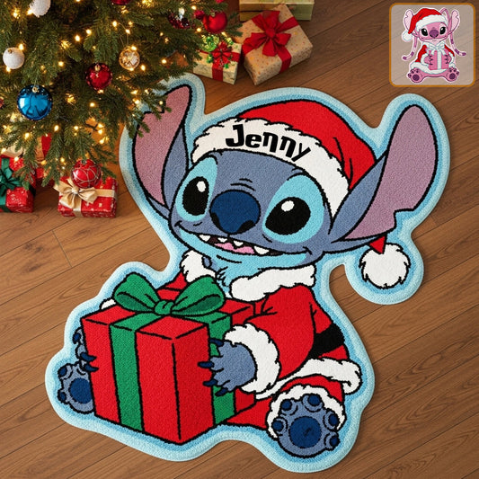 Merry Stitchmas - Personalized Ohana Non-Slip Tufted Rug