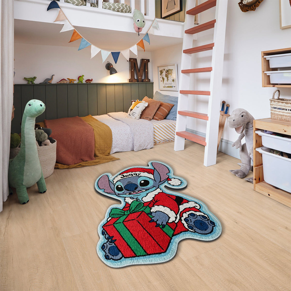 Merry Stitchmas - Personalized Ohana Non-Slip Tufted Rug