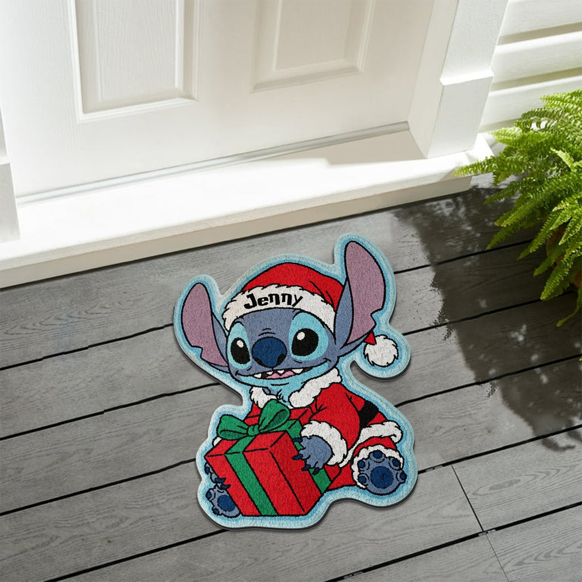 Merry Stitchmas - Personalized Ohana Non-Slip Tufted Rug