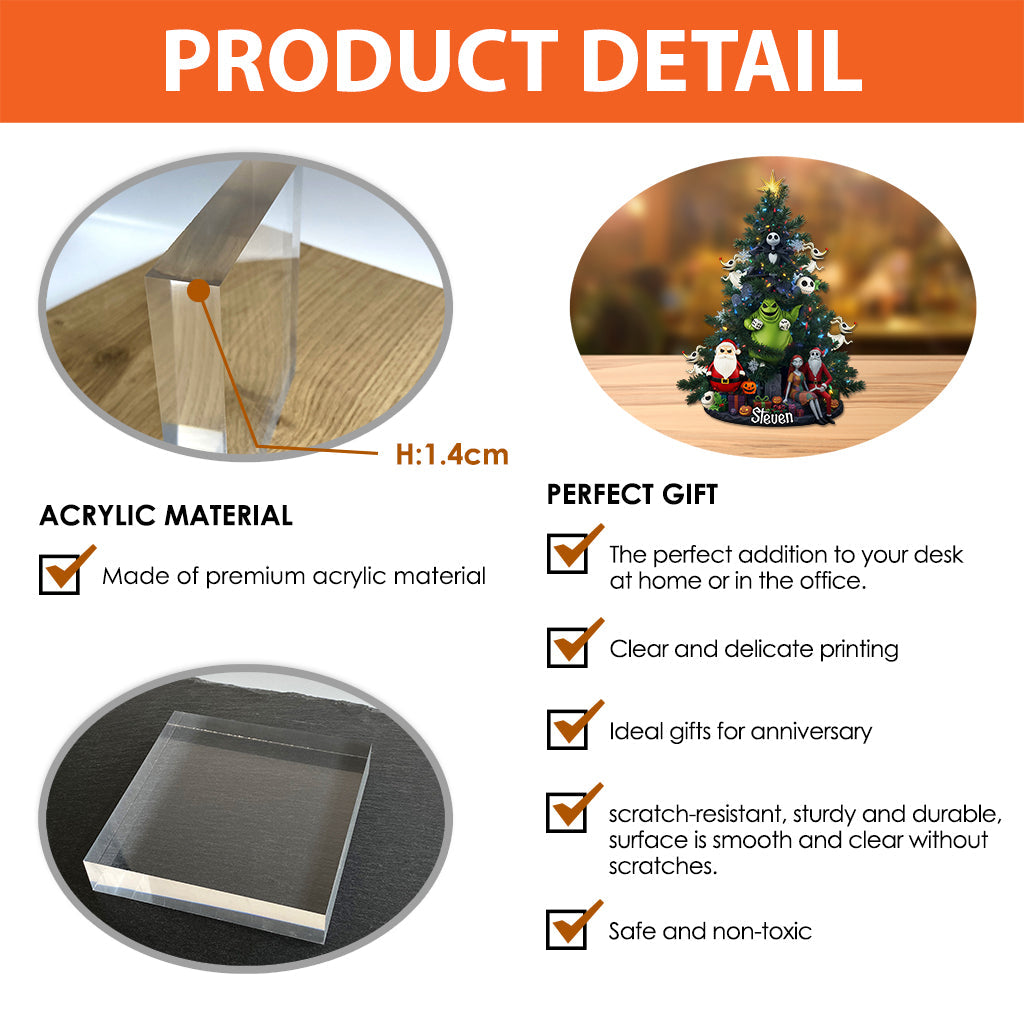 Spooky Christmas - Personalized Nightmare Custom Shaped Acrylic Plaque