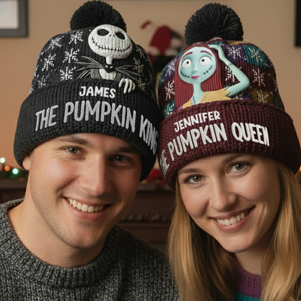 From Our First Kiss Till Our Last Breath - Personalized Nightmare Beanie Hat