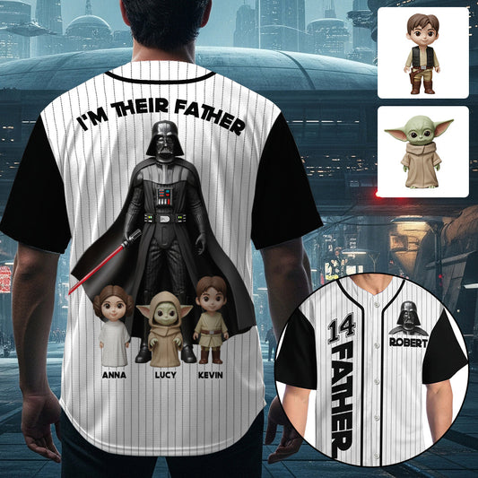 Their Father - Personalized The Force Baseball Jersey
