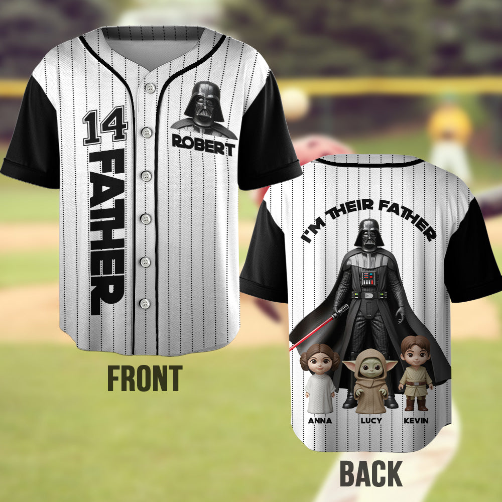 Their Father - Personalized The Force Baseball Jersey