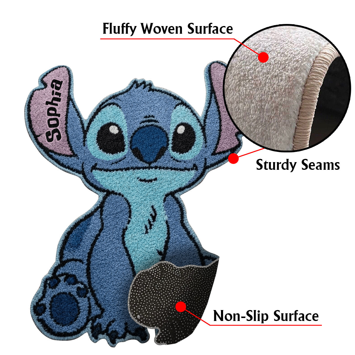 Ohana Means Family - Personalized Ohana Non-Slip Tufted Rug