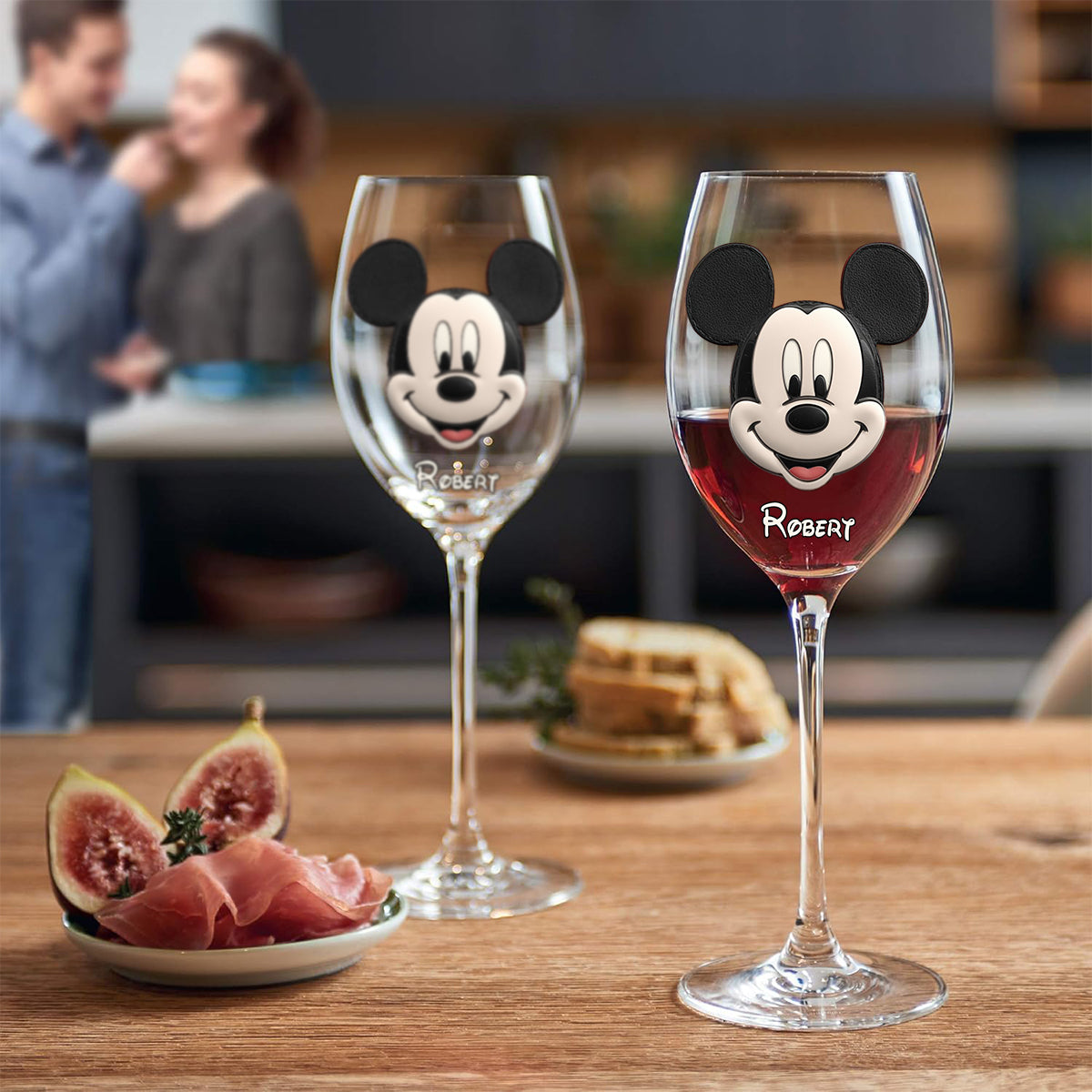 Dream Magic Custom Name - Personalized Mouse Wine Glass With Long Stem