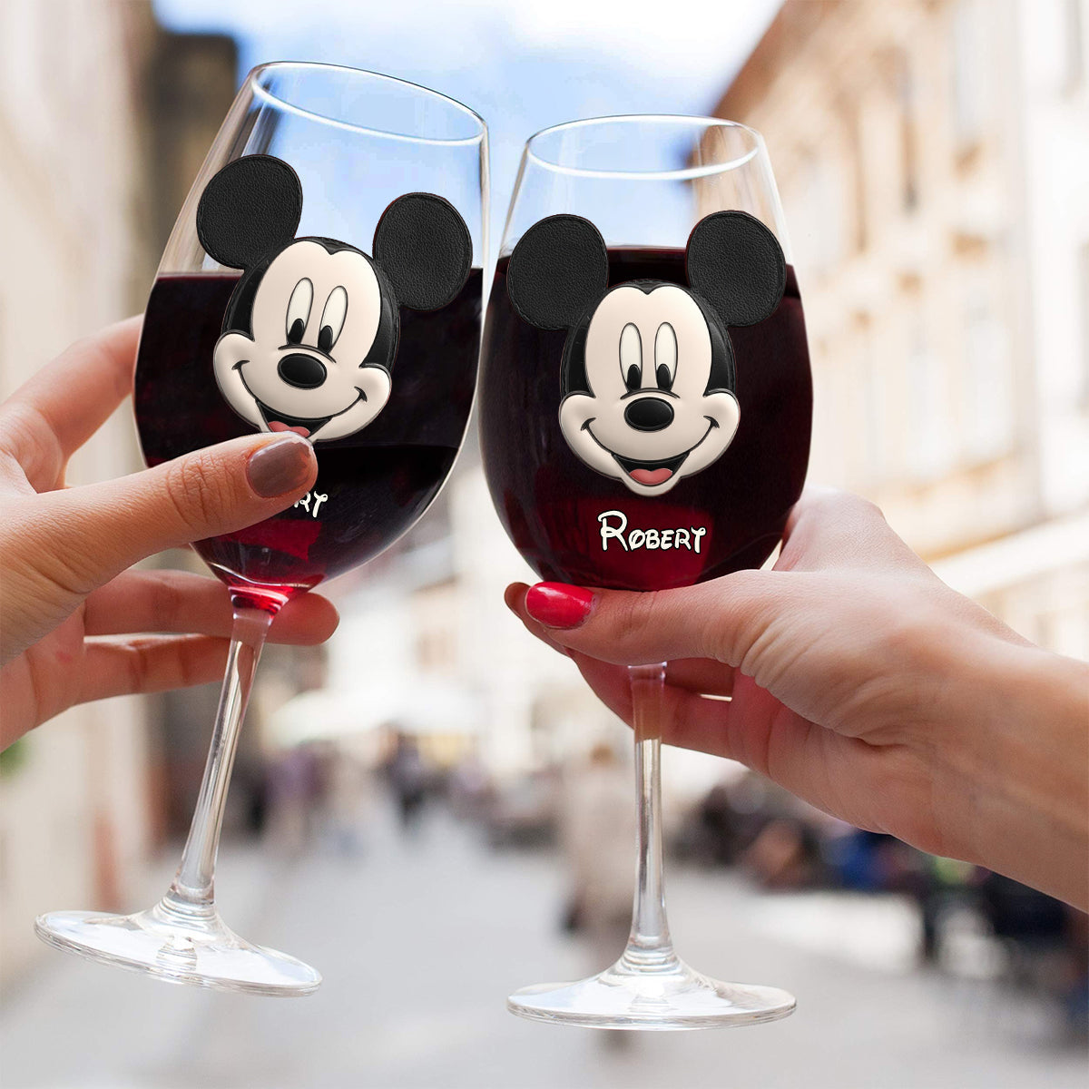 Dream Magic Custom Name - Personalized Mouse Wine Glass With Long Stem