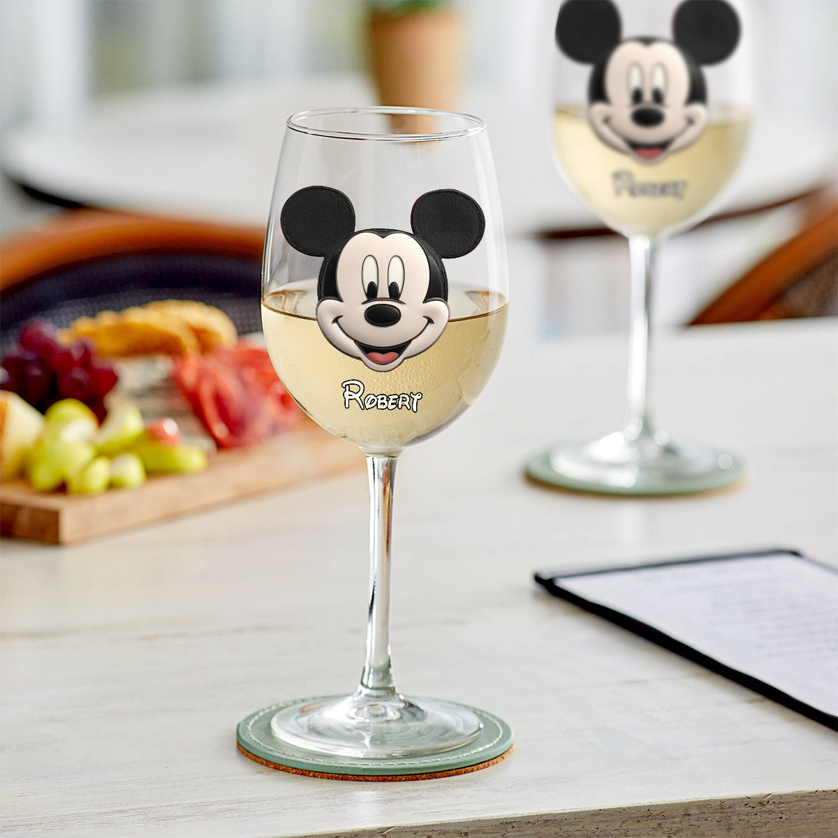 Dream Magic Custom Name - Personalized Mouse Wine Glass With Long Stem