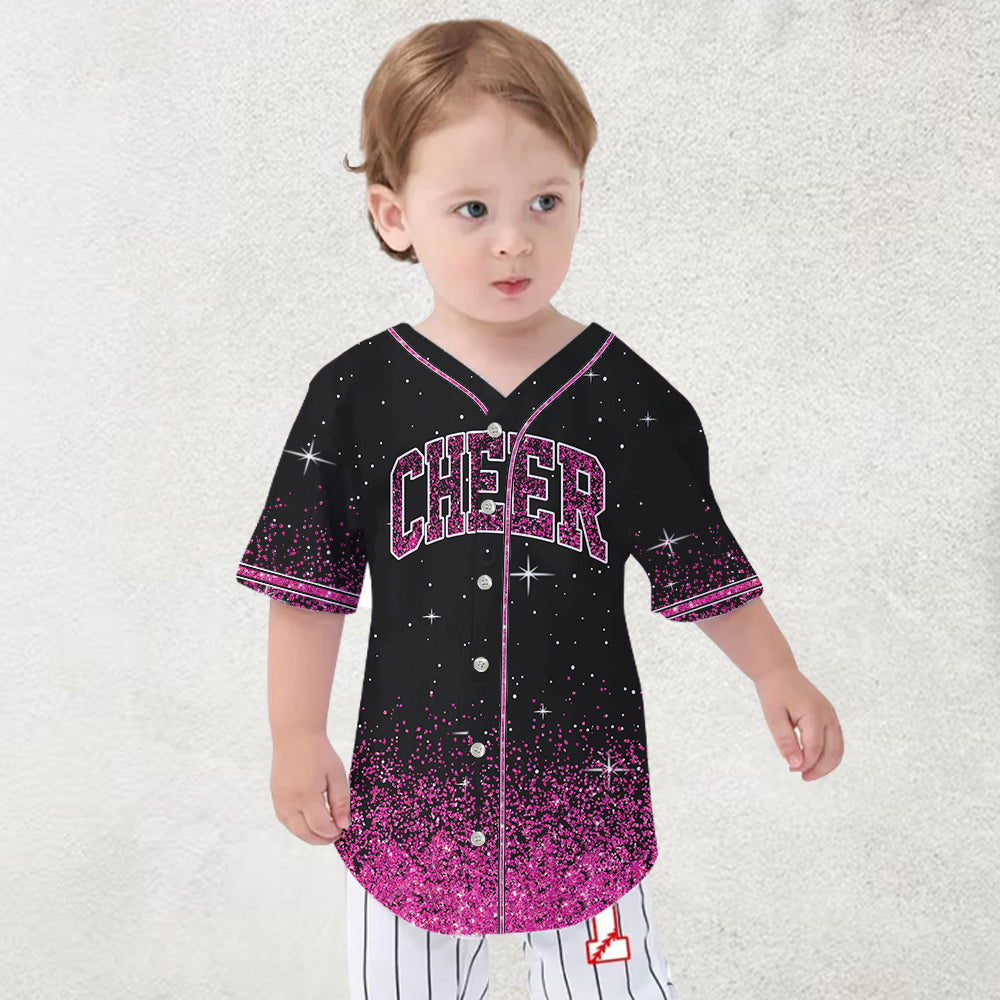Magical Glitters - Personalized Mouse Baseball Jersey