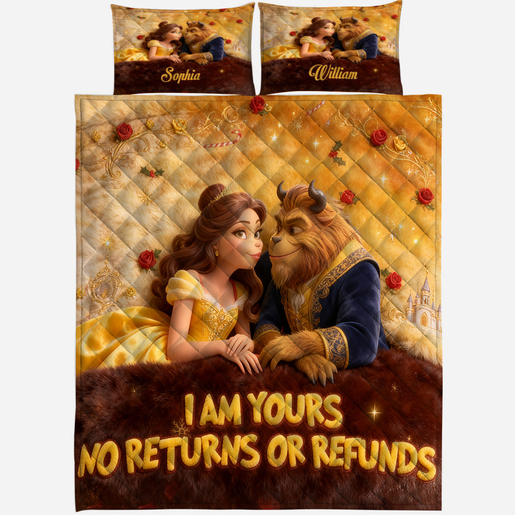 I'm Your No Return Or Refunds - Personalized Beauty And The Beast Quilt Set