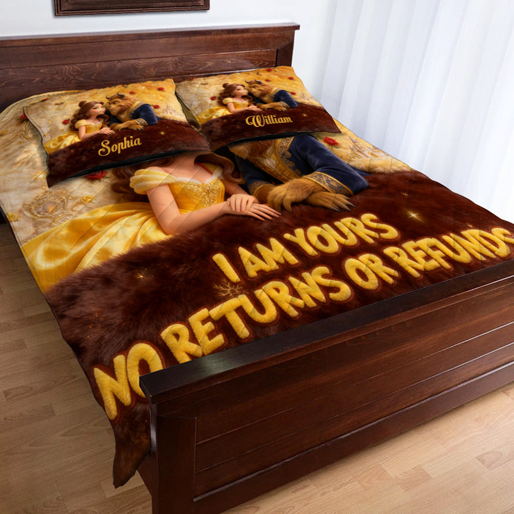 I'm Your No Return Or Refunds - Personalized Beauty And The Beast Quilt Set