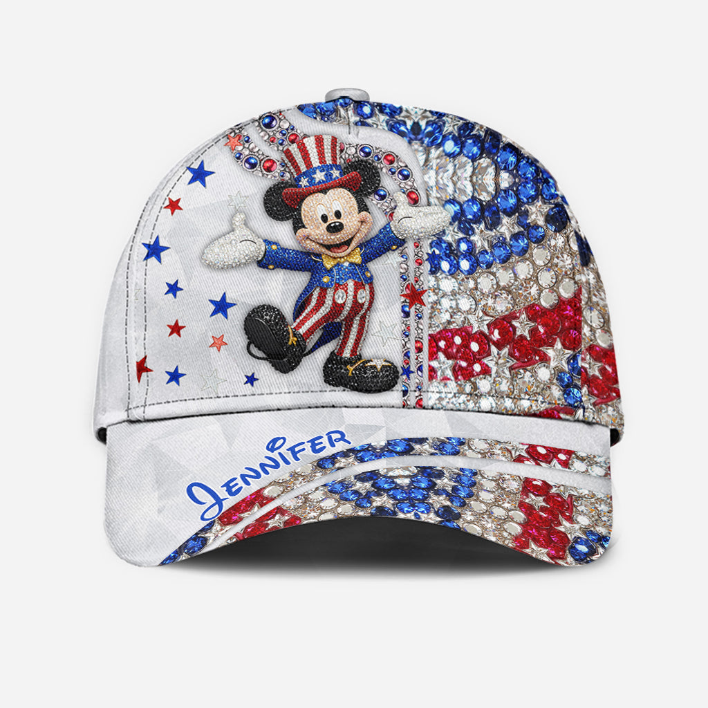 Red And White - Personalized Mouse Classic Cap