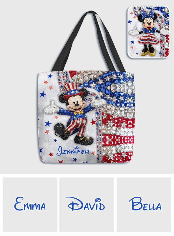 Red And White - Personalized Mouse Tote Bag