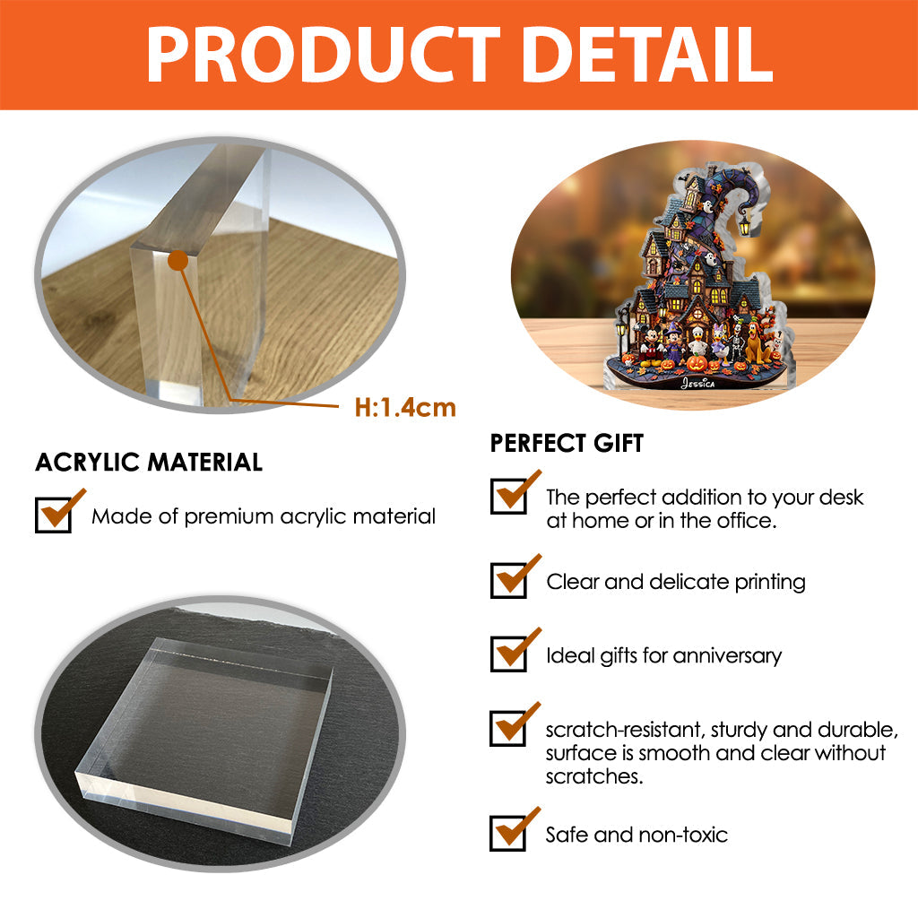 Magical Halloween - Personalized Mouse Custom Shaped Acrylic Plaque