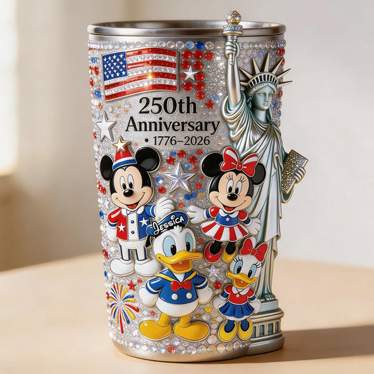 250th Anniversary, Cartoon Mouse - Personalized Mouse Tumbler