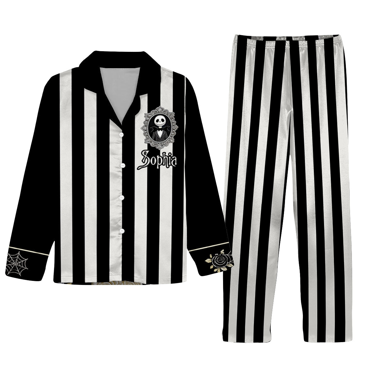 Nightmare - Personalized Nightmare Button Down Pajamas