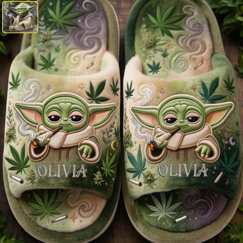 Strong With Herb - Personalized The Force Open-Toe Slippers