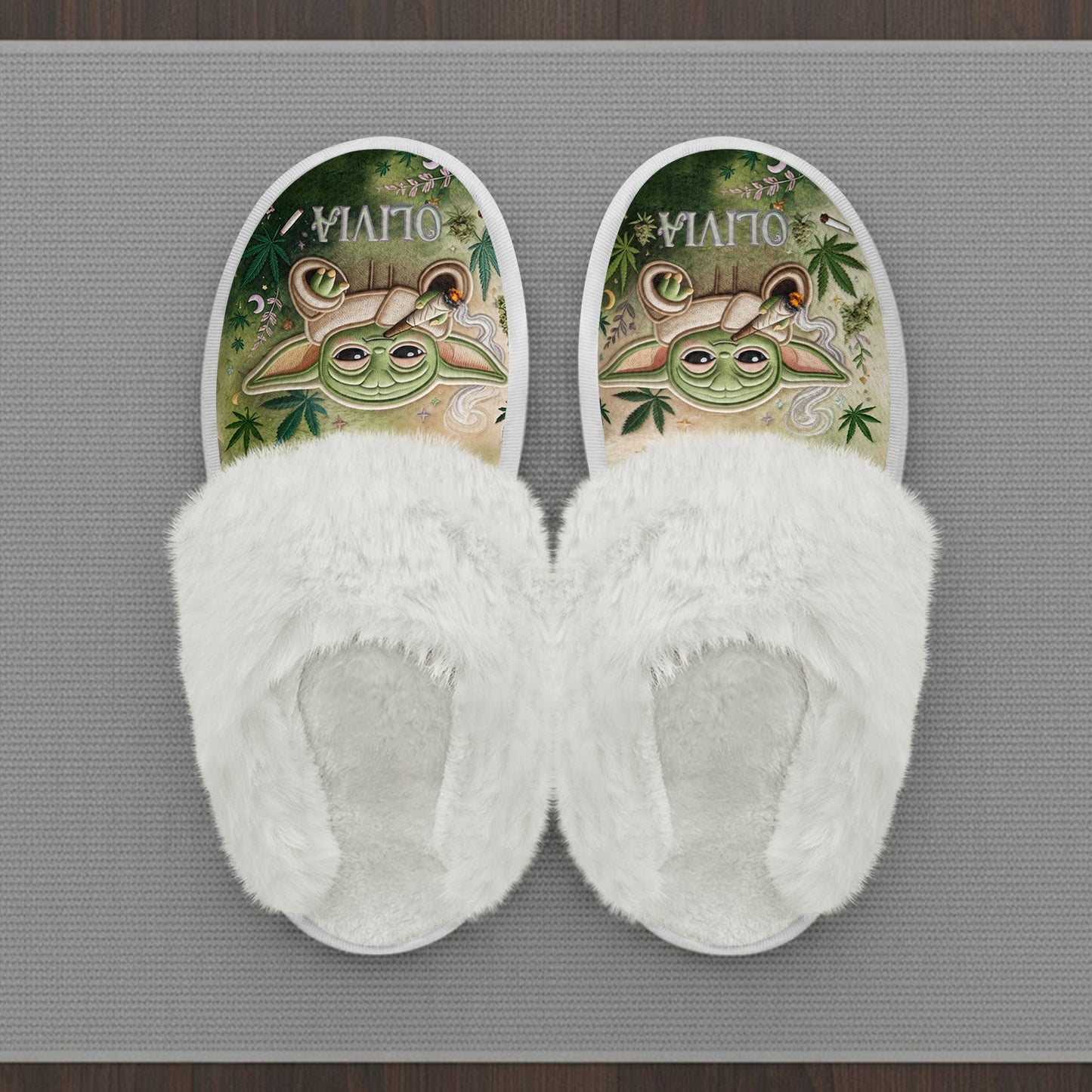 Strong With Herb - Personalized The Force Open-Toe Slippers