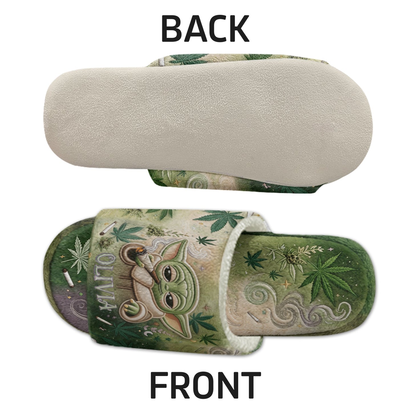 Strong With Herb - Personalized The Force Open-Toe Slippers