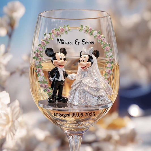 You & Me We Got This - Personalized Mouse Wine Glass With Long Stem