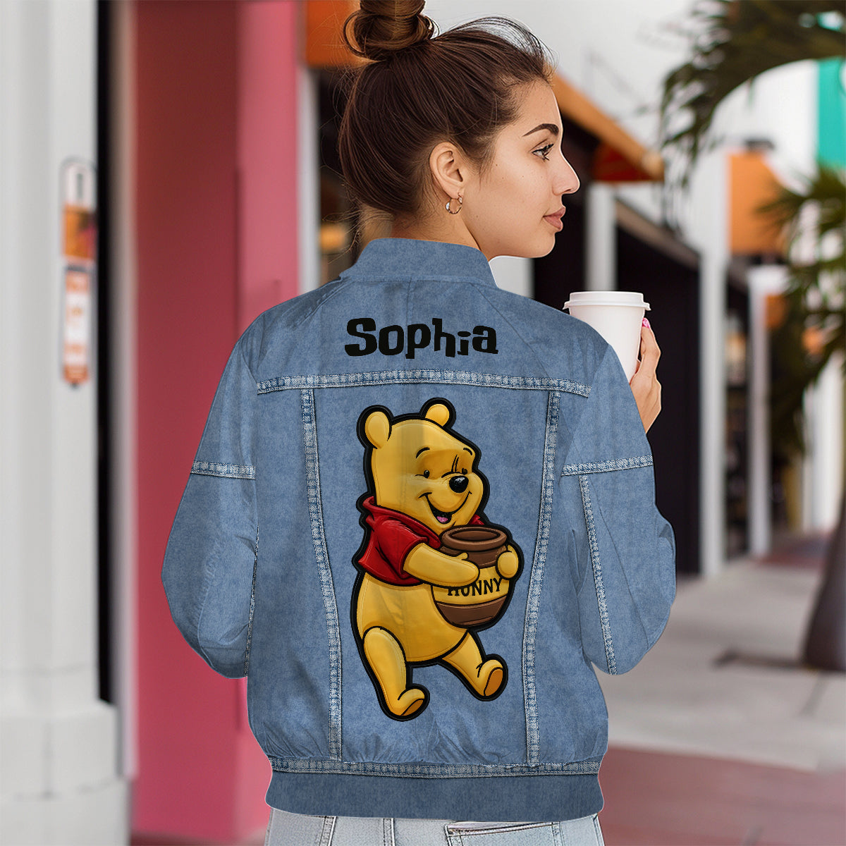 Yellow Bear - Personalized Mouse Bomber Jacket