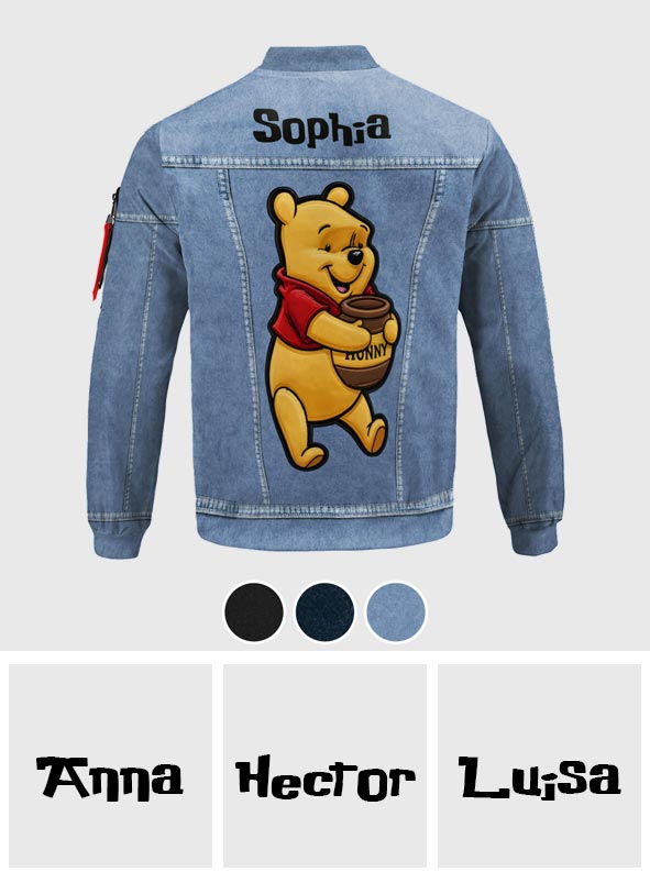 Yellow Bear - Personalized Mouse Bomber Jacket