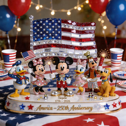 USA 250th Anniversary - Personalized Mouse Custom Shaped Acrylic Plaque