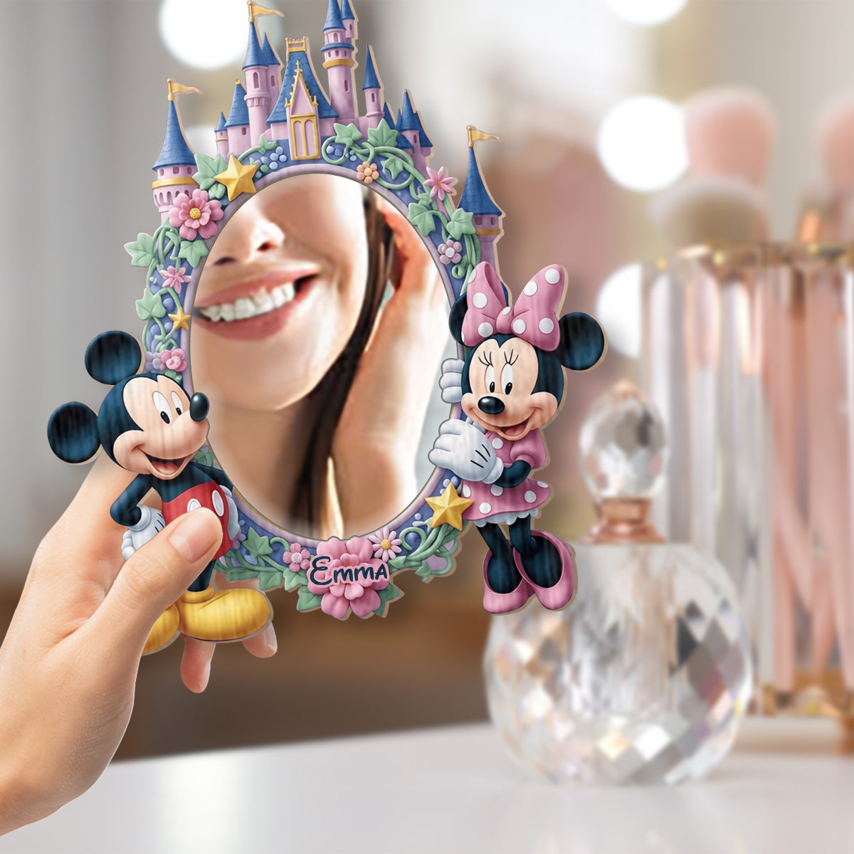Cute Cartoon Duo - Personalized Mouse Wall Hanging Mirror