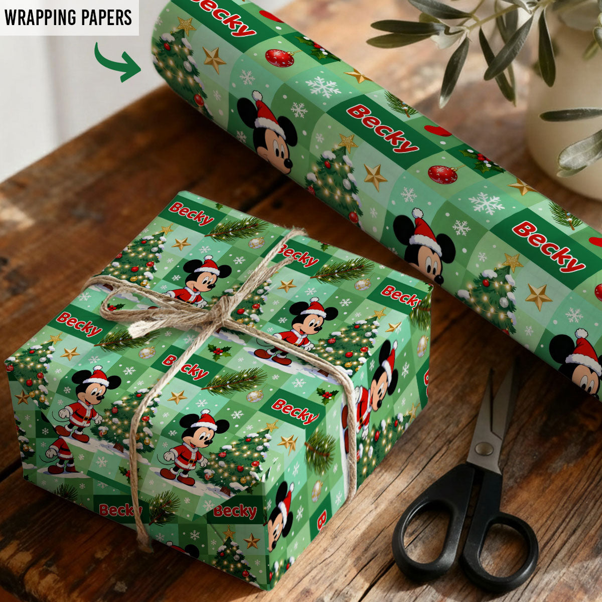 Magical Christmas - Personalized Mouse Wrapping Papers