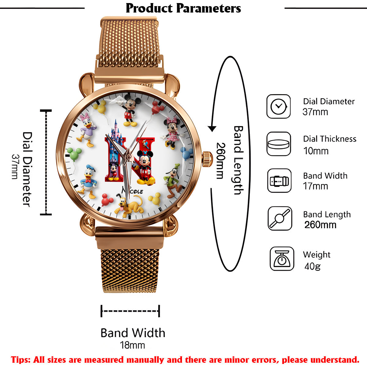 Magical World - Personalized Mouse Women Hand Watch