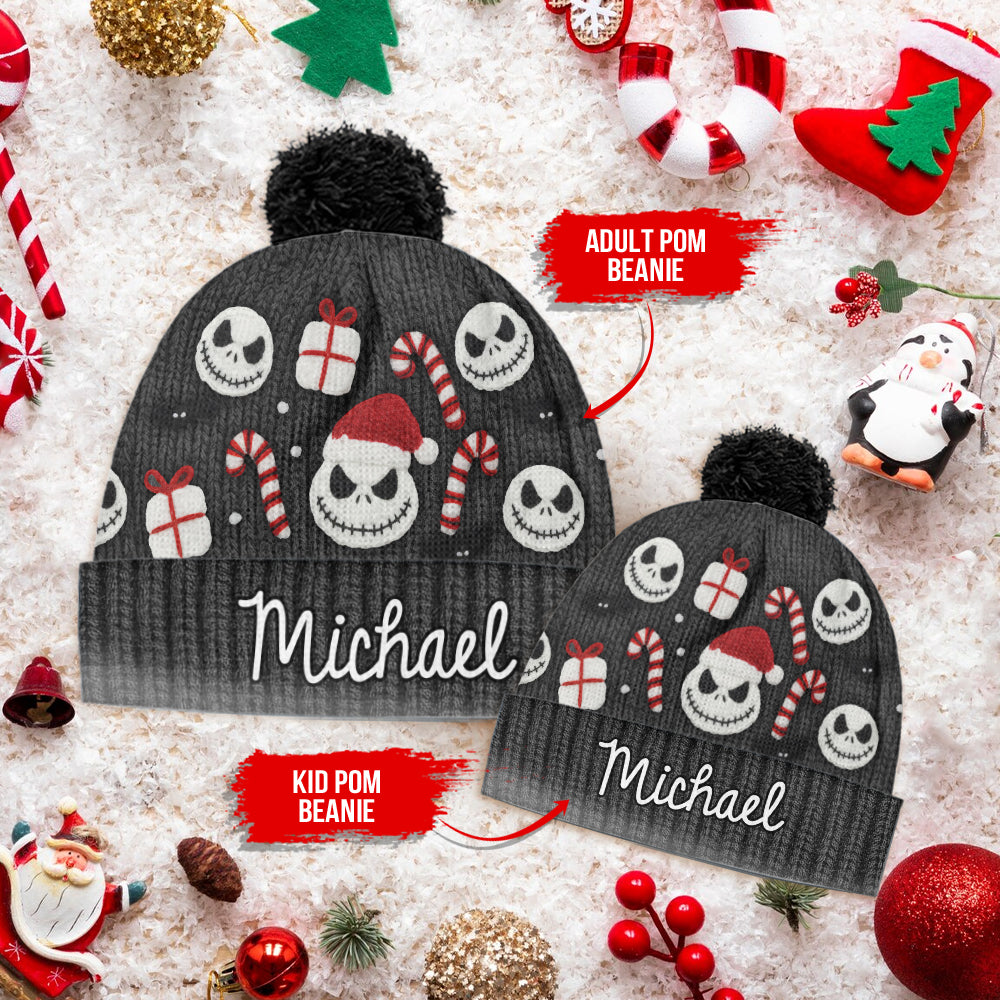Nightmare Christmas - Personalized Nightmare Beanie Hat